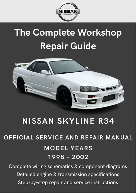 Nissan Skyline R34 1998 - 2002 Workshop Manual